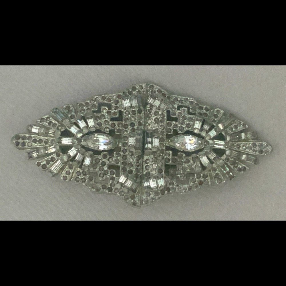 Vintage Art Deco CZ Broach
